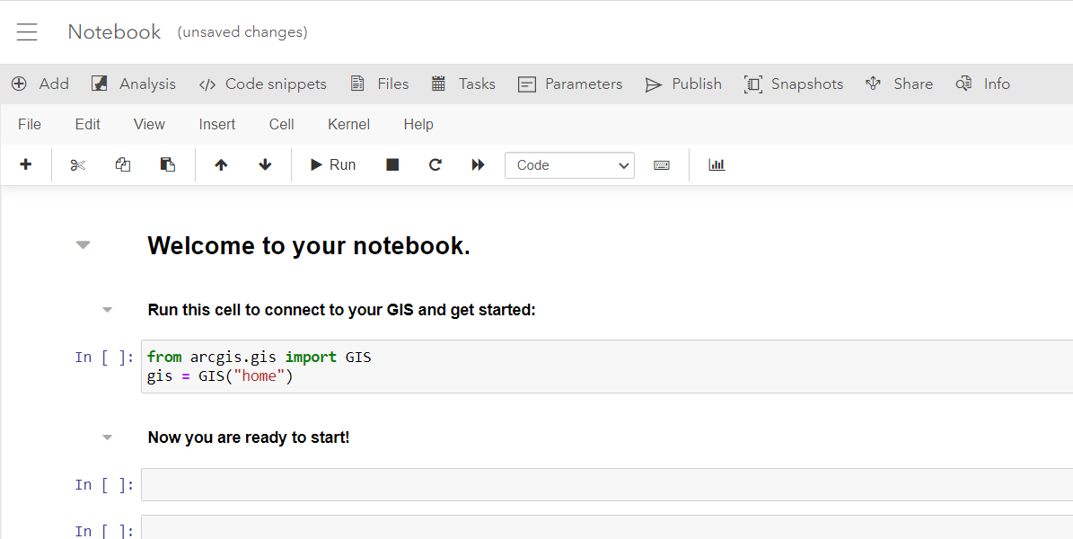 Notebook editor Notebook editor