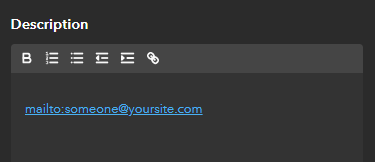 Add a mailto link to the project description. Add a mailto link to the project description.
