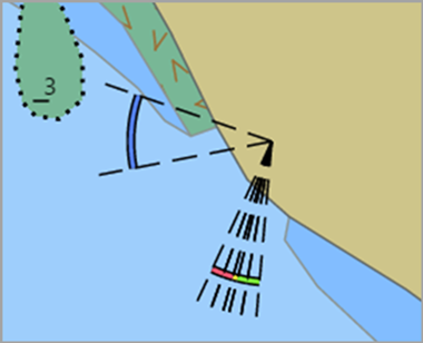 Blue light sector using color token LITBL Blue light sector using color token LITBL